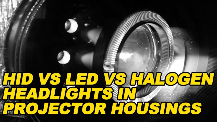 HID vs LED vs Halogen Headlights in Projector Housings ETCG