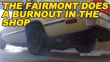 Fairmont does a burnout in the shop