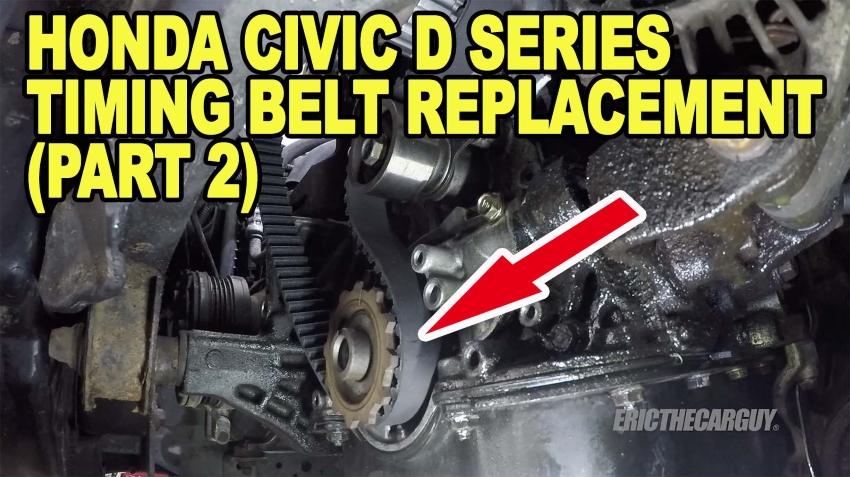 Honda Civic D Series Timing Belt Replacement Part 2 EricTheCarGuy