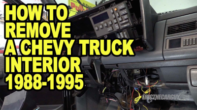 How To Remove a Chevy Truck Interior 1988 1995 ETCGDadsTruck 400