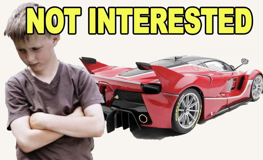 Kids Not Interested in Cars